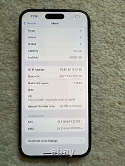 Apple iPhone 14 Pro Max 512GB Space Black (Unlocked) 2087