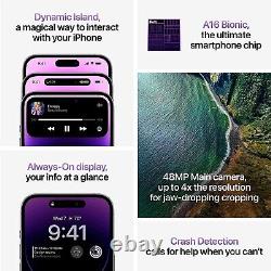 Apple iPhone 14 Pro Max 5G Smartphone 128GB Unlocked SIM-Free Deep Purple C